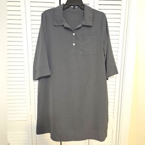 Hapsho Women's L 3/4 Sleeve Shirt Dress